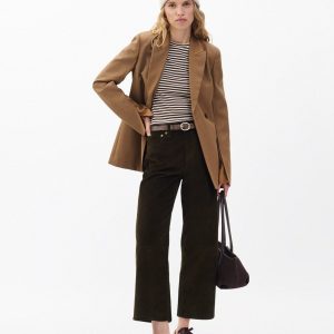 Andi Ankle Wide-Leg Corduroy Pants - Balsam