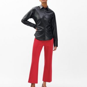 Irina Kick Flare Pants - Dark Cherry