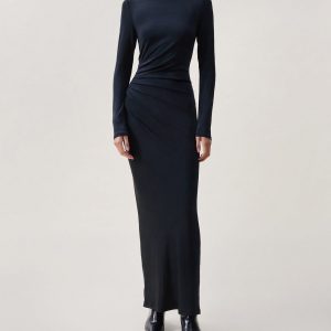 Agnes Turtleneck Dress - Black