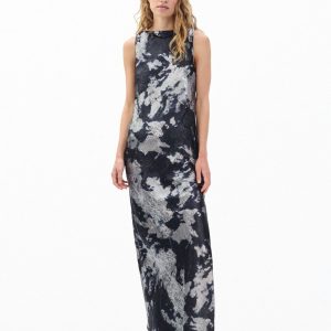 Margaret Metallic Dress - Silver Multi