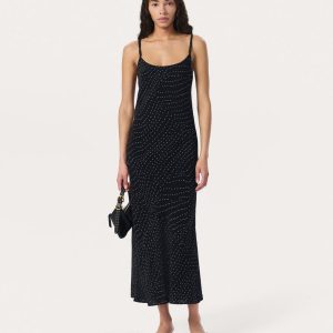 Alessia Printed Slip Dress - Black Print