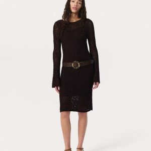 Ellie Knit Mini Dress - Brown