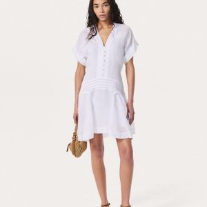 Viviana Pintuck Dress - White