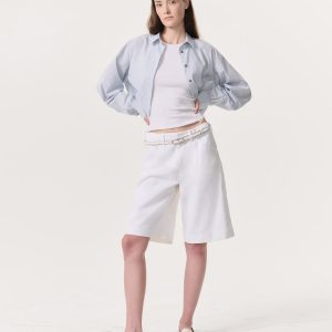 Banks Linen-Blend Shorts - White