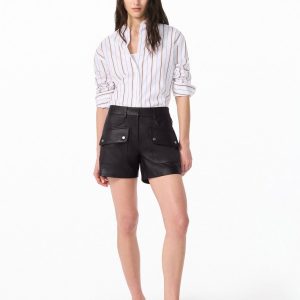 Aria Leather Shorts - Brown