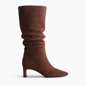 Astor Suede Slouch Boots - Mocha Suede