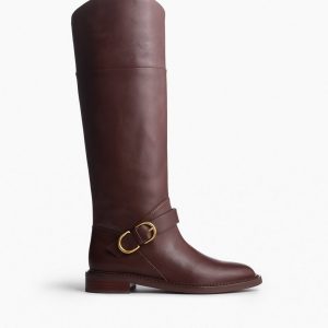 Hayden Leather Riding Boots - Mocha