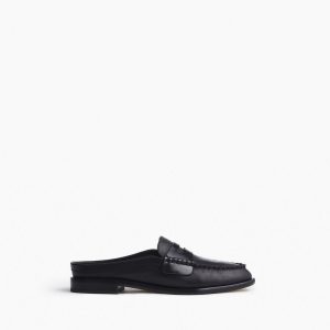 Carter Leather Mules - Black
