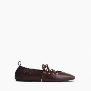 Sophia Leather Ballet Flats - Mocha