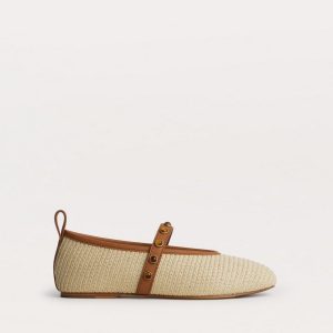 Spire Straw Mary Janes - Natural