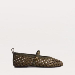 Spire Woven Mary Janes - Loden Woven