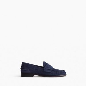 Carter Suede Moccasin Loafers - Navy Suede