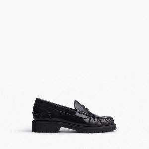 Corey Leather Loafers - Black