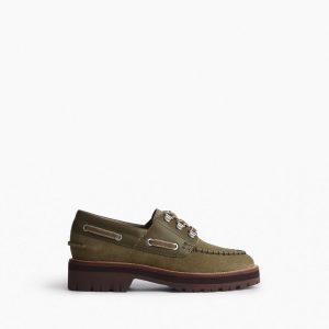 Cameron Suede Boat Shoes - Olive Night Suede