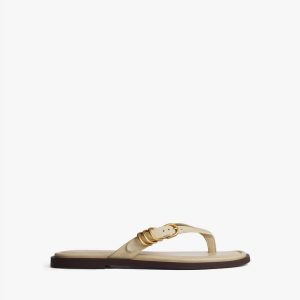 Gia Suede Flip Flops - Macadamia Suede