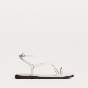 Geo Toe Ring Sandals - Antique White
