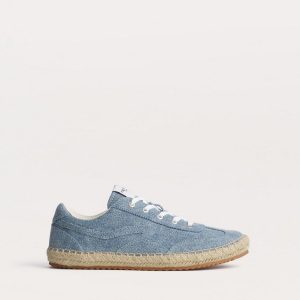 Retro Espadrille Sneakers - Light Wash Denim