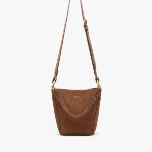 Parker Suede Bucket Bag - Golden Brown