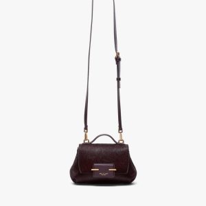 Realm Small Calf Hair Crossbody Bag - Blackberry