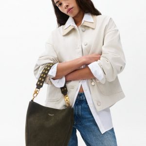 Parker Suede Bucket Bag - Forest