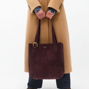 Parker Suede Tote - Blackberry