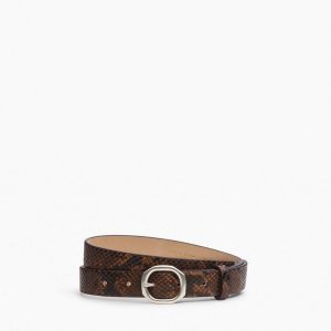 Small Audrey Suede Belt - Mocha Snake