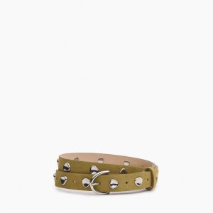 Brynn Suede Pebbled Belt - Fennel Suede
