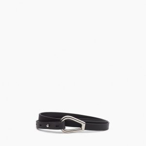 Elise Leather Waist Belt - Black