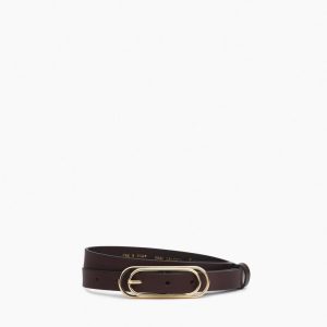 Duo Rounded Rebound Leather Belt - Dark Espresso