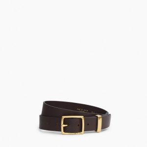X Boyfriend Leather Belt - Dark Espresso