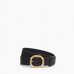 Audrey Leather Belt - Black Gold