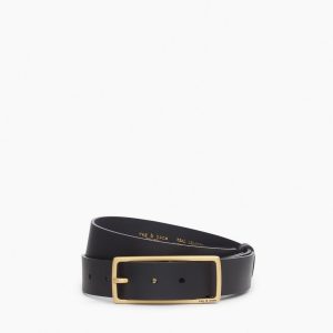 Leather Rebound Belt for Women in Black