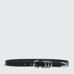 Baby Spire Leather Belt - Black