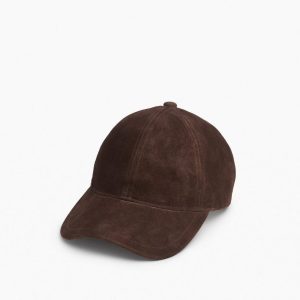 Harlow Suede Baseball Cap - Dark Espresso Suede
