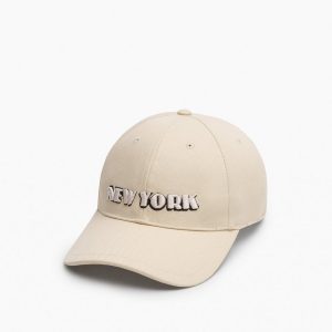 Harlow New York Baseball Cap - Vintage Cream