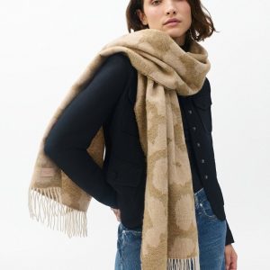 Piper Leopard-Print Scarf - Sand Multi
