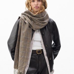 Mila Cashmere Scarf - Camel Heritage Plaid