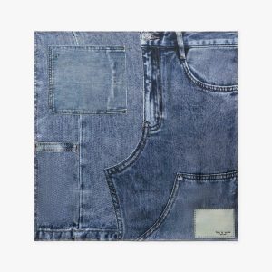 Miramar Silk Scarf - Light Wash Denim