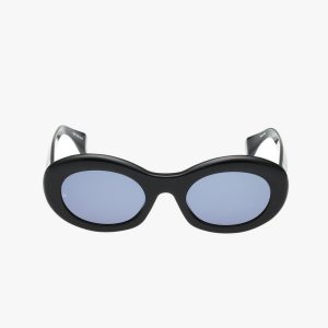 Miley Oval Sunglasses - Black Blue
