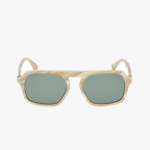 Marcus Square Aviator Sunglasses - Bone Green
