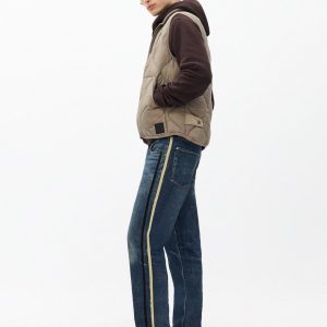 Miramar Fit 4 Sport Stripe Track Pants - Empire with Gold and Black Stripe