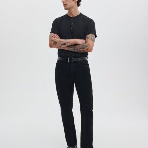 Fit 2 - Black: Slim Fit Black Authentic Stretch Jean