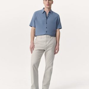 Haydon Straight Fit Striped Pants - Grey Stripe