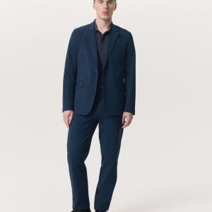 Tapered Nylon-Blend Trousers - Navy