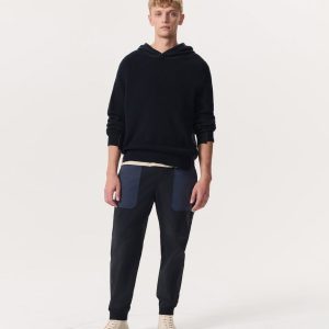 Robert Color-Blocked Jogger Pants - Jet Black