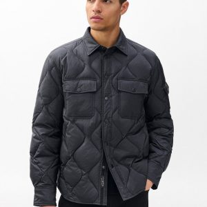 Dane Quilted Shirt Jacket - Black