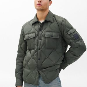 Dane Quilted Shirt Jacket - Dark Shadow