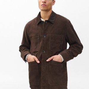 Graham Suede Chore Jacket - Brown