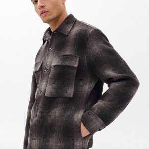 Austin Italian Double-Face Wool Jacket - Brown Plaid