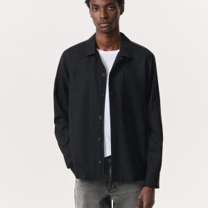 Hyde Wool-Blend Ripstop Shirt Jacket - Black